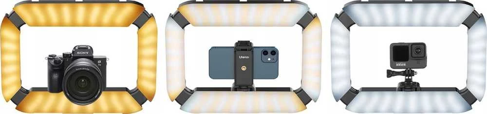 Ulanzi LED šviestuvas su išmaniojo telefono adapteriu U200 - WB (2500 K - 8500 K)