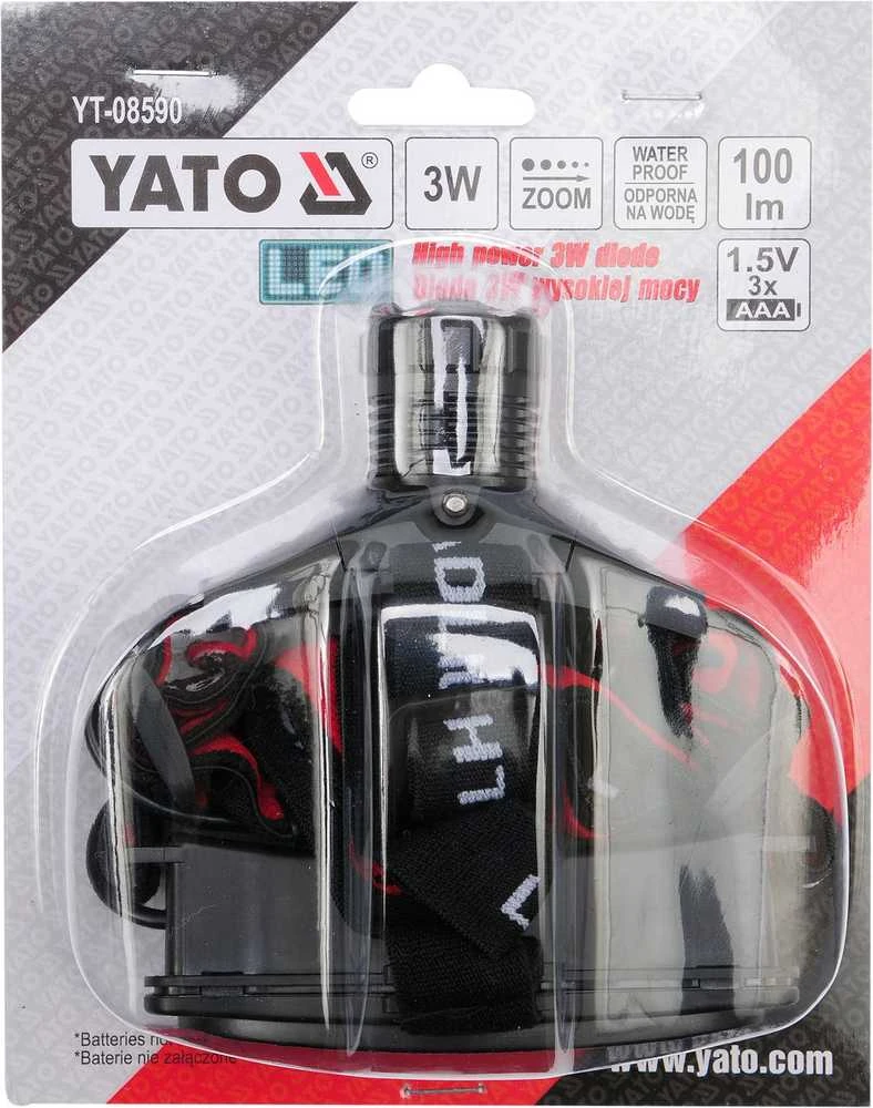 YATO LED PRIEKINIS LEMPAS 3W 100LM CREE ZOOM