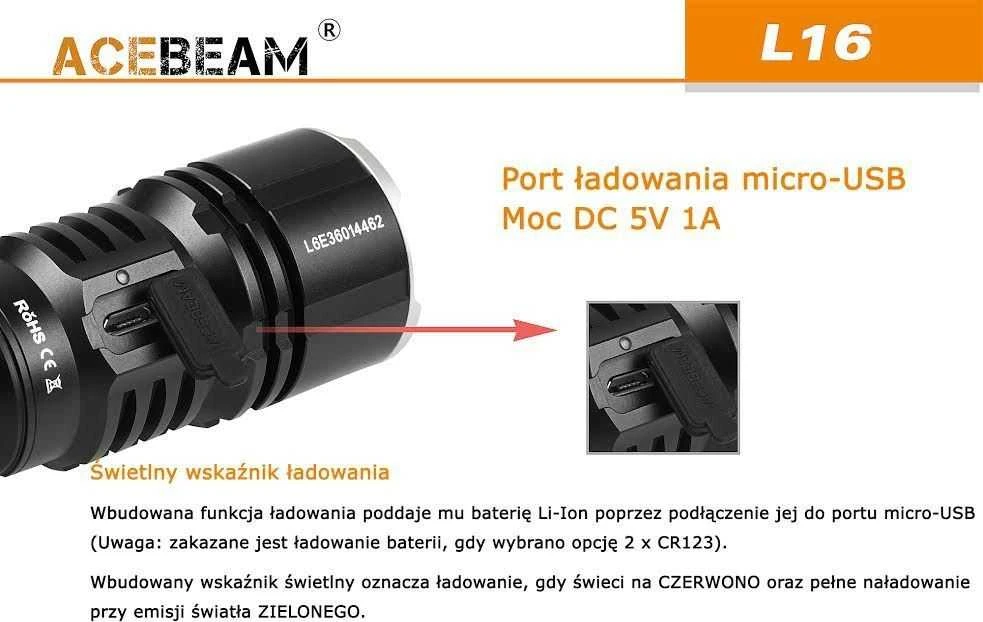 ABM AceBeam torch L16 2.0 Žalias