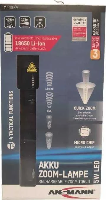 Ansmann T400FR žibintas LED Juoda