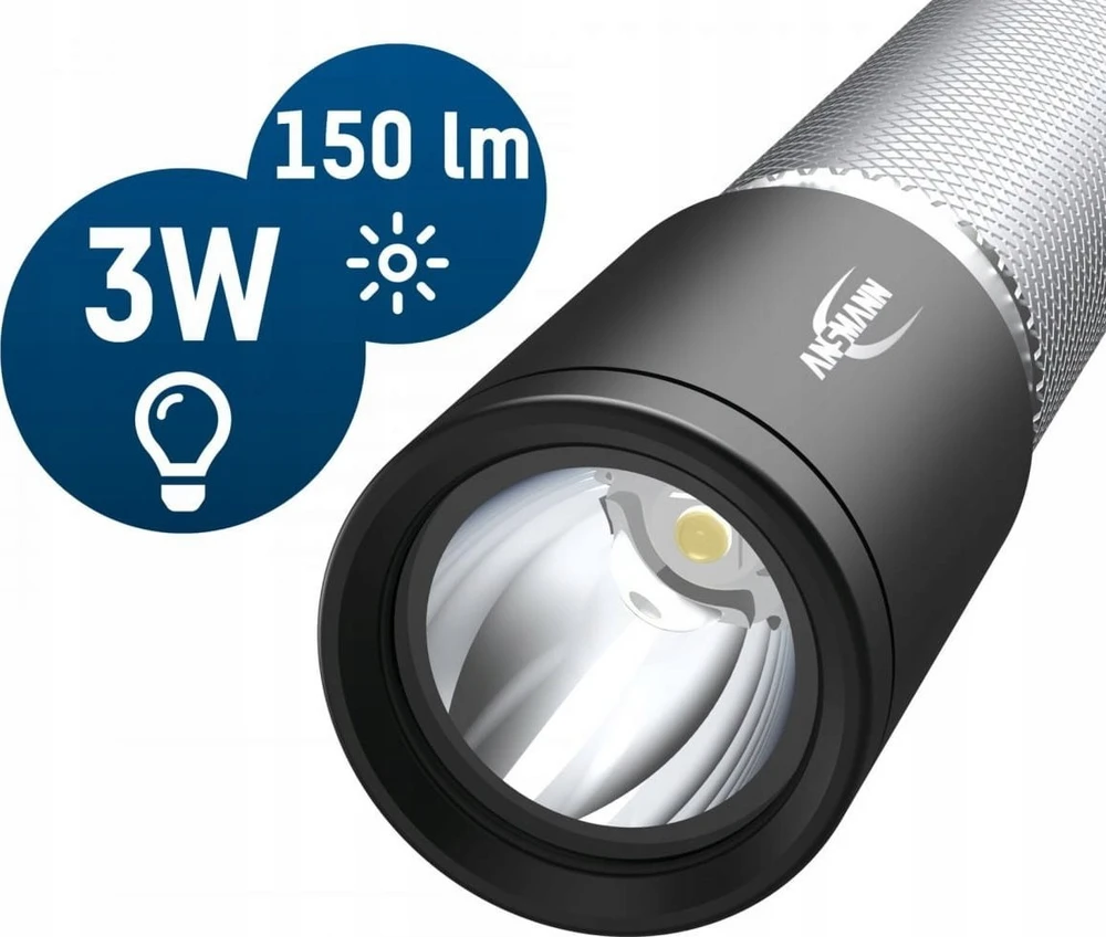 Ansmann LED žibintuvėlis kasdieniniam naudojimui 150B įsk. 2xAA 1600-0428