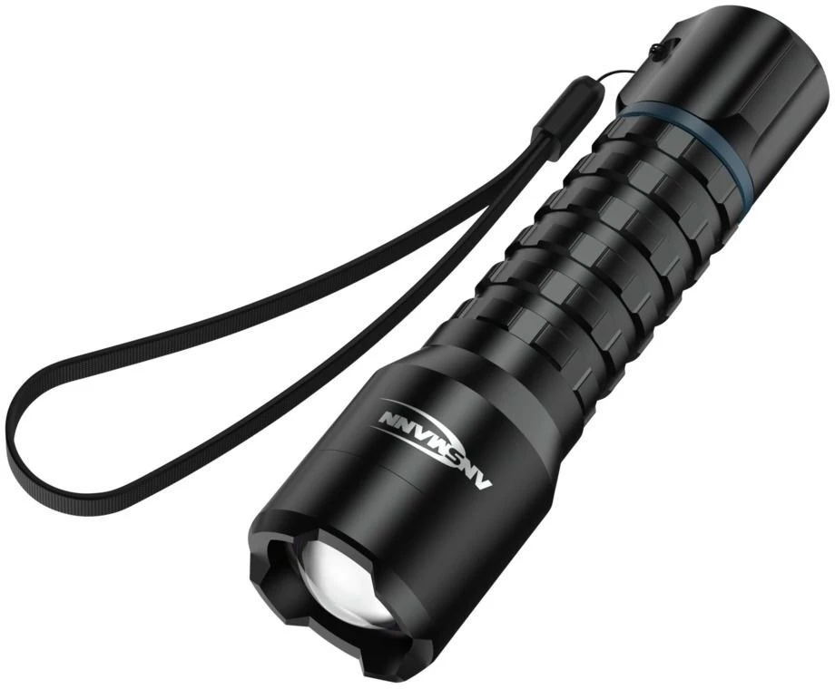Ansmann TS1000RF juodas LED rankinis žibintuvėlis
