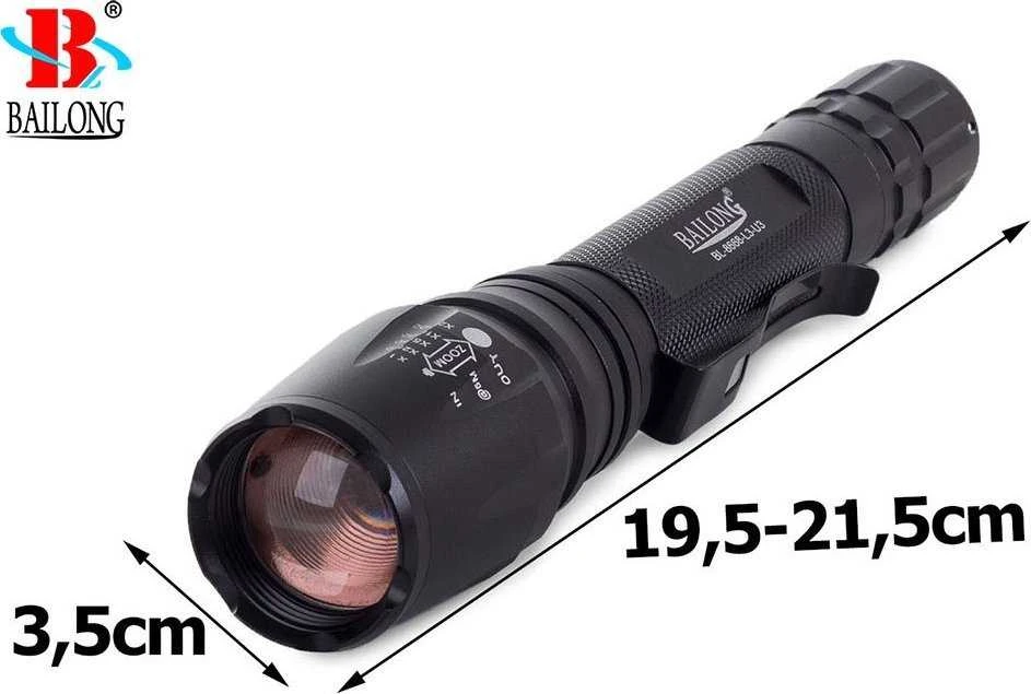 Žibintuvėlis Bailong LED CREE XM-L T6 su priartinimu