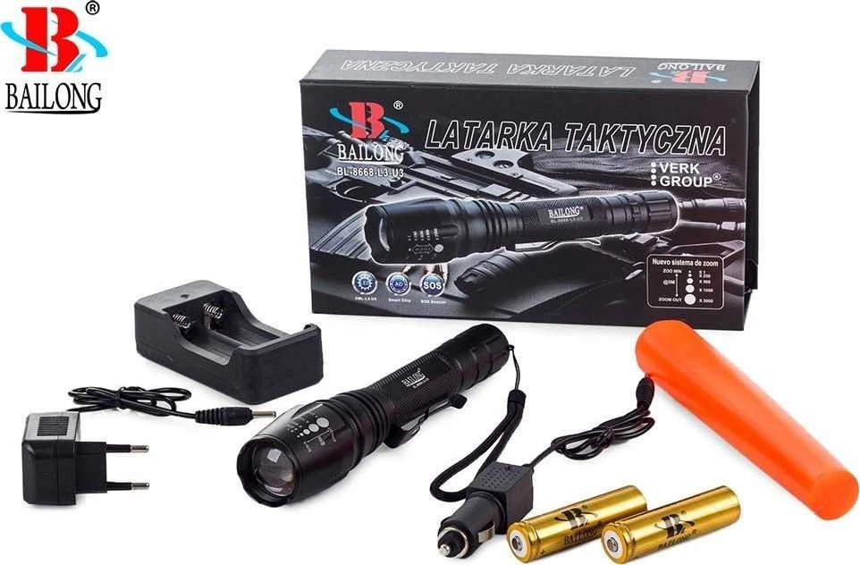 Žibintuvėlis Bailong LED CREE XM-L T6 su priartinimu