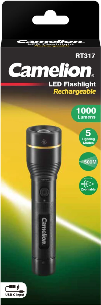 Handheld prožektorius Camelion 10W. 1000lm. rechargeable