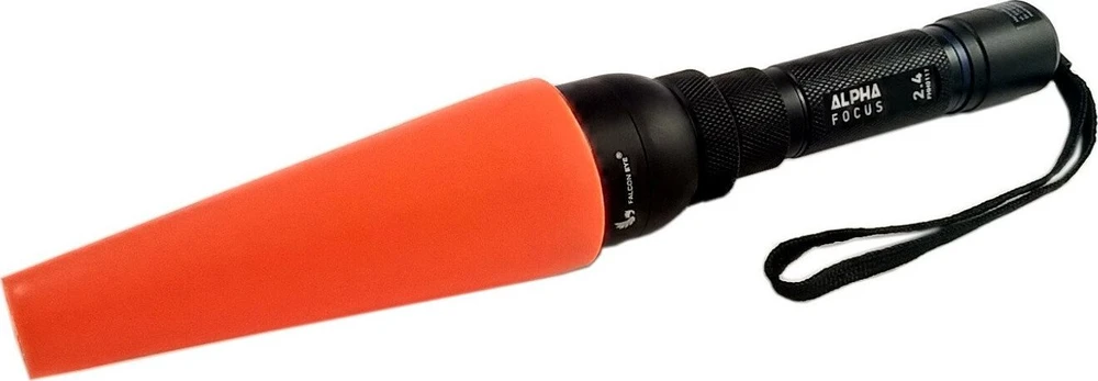 Prie galvos tvirtinamas prožektorius Falcon Eye FALCON EYE UŽDĖKLAS FHH0116-CONE-R PROŽEKTORIAMS ALPHA 2.4