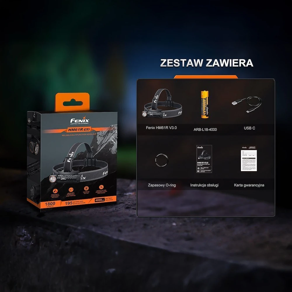 Fenix HM61R V3.0 galvos žibintuvėlis