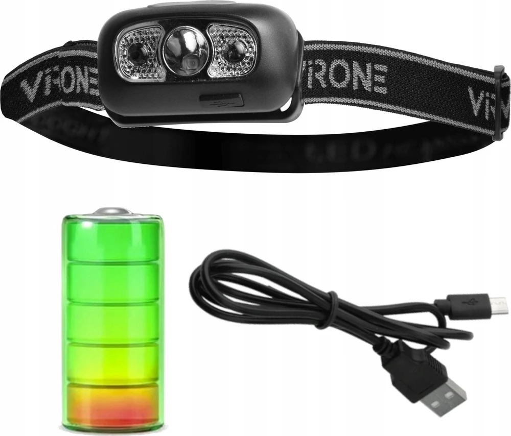 Orno Žibintuvėlis, LED priekinis žibintas, 120 lm, 500 mAh, judanti galvutė