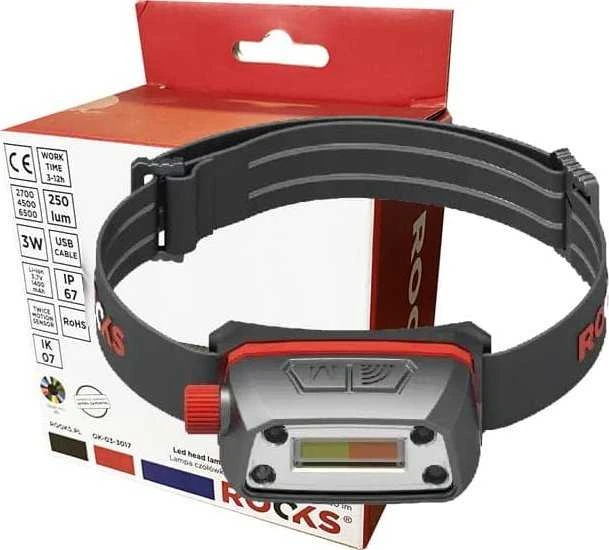ROOKS COLOR PRO PRIEKINIS ŽIBINTAS SU 250LM JUTIKLIU