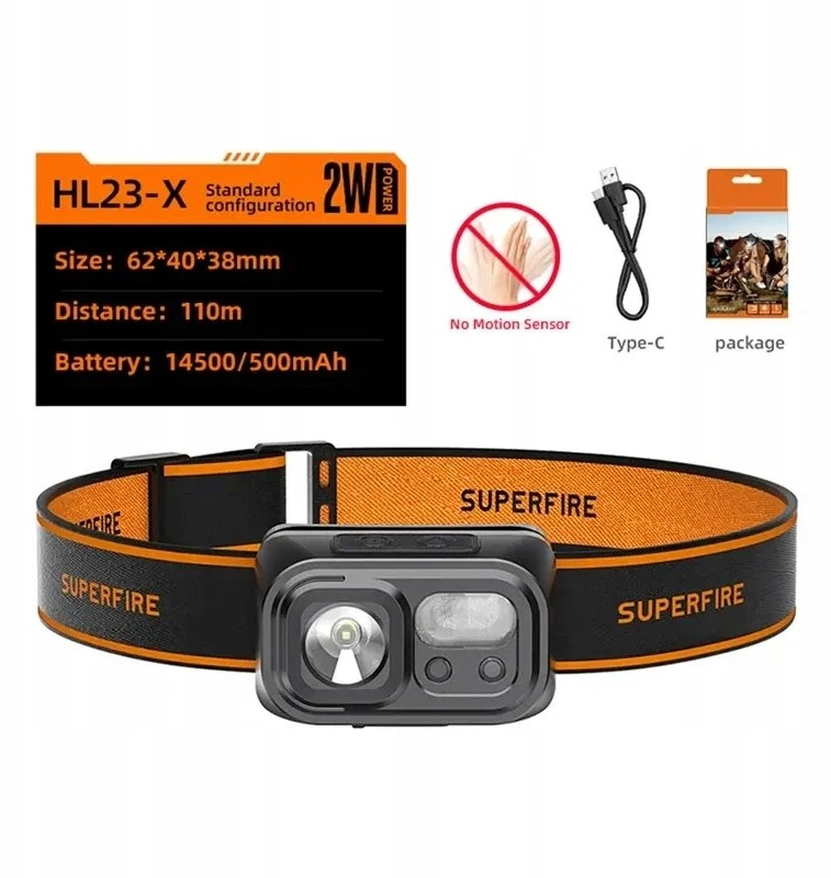 Superfire HL23-X headlamp prožektorius
