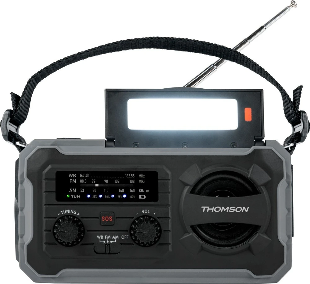 Thomson RT280G – daugiafunkcis FM/AM radijas ir 8000 mAh talpos išorinė baterija