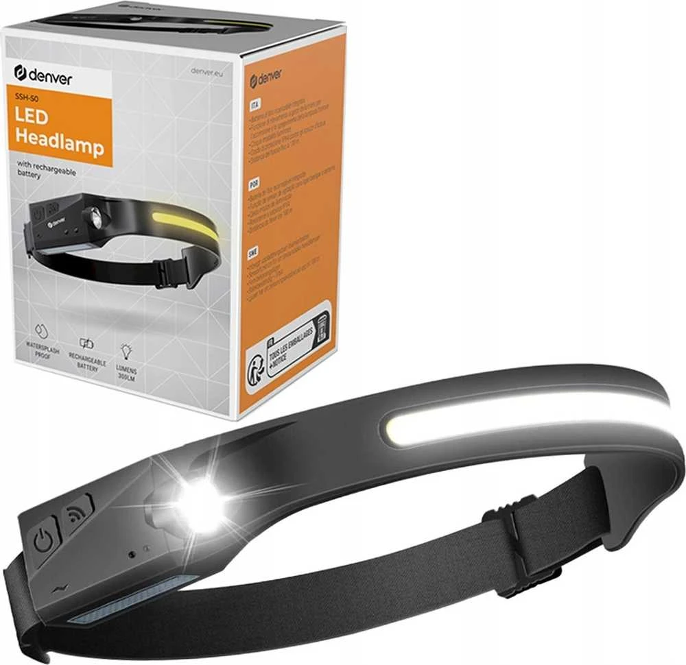 Žibintuvėlis Denver Denver SSH-50 LED-Head Lamp with Baterija and Sensor