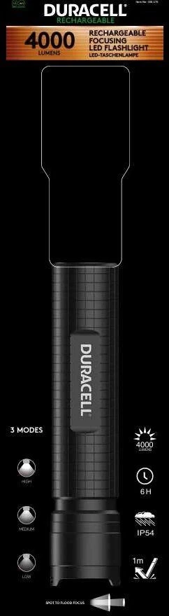Duracell DF4000R Flashlight juodas