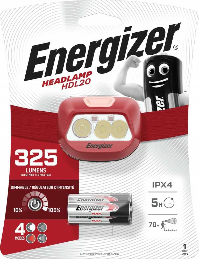 ENERGIZER ŽIBINTUVĖLIS PRIEKINIS ŽIBINTUVĖLIS HDL20 3AAA 325 lm