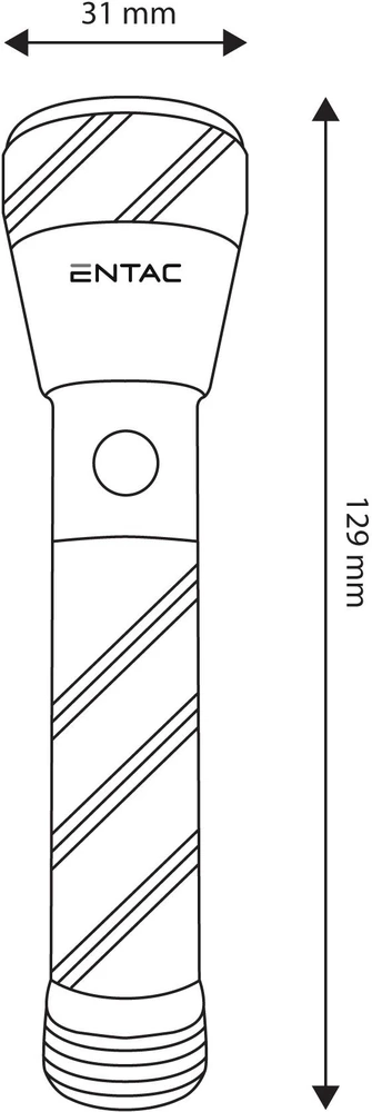 Žibintas Entac, 1W, 1AA, Alu, 110lm