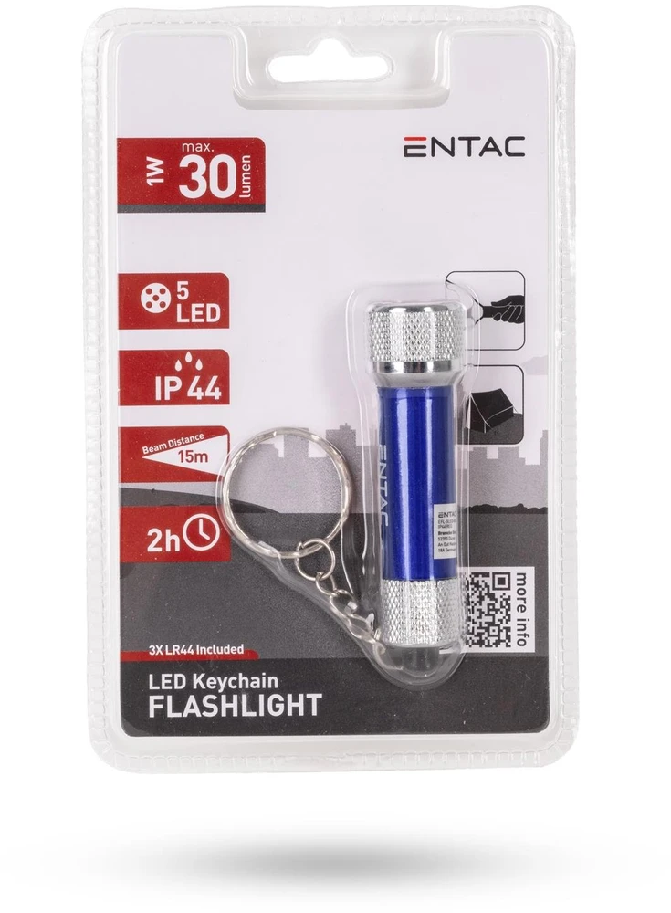 Žibintuvėlis ENTAC Entac EFL-5LED-KC latarka Mėlyna Žibintuvėlis Pakabutis LED