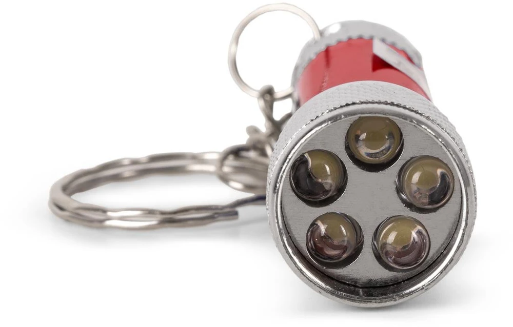 Žibintuvėlis ENTAC Entac EFL-5LED-KC-R latarka Raudona Žibintuvėlis Pakabutis LED