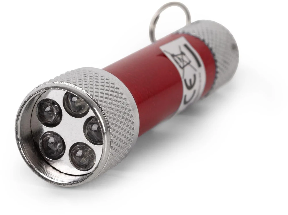 Žibintuvėlis ENTAC Entac EFL-5LED-KC-R latarka Raudona Žibintuvėlis Pakabutis LED