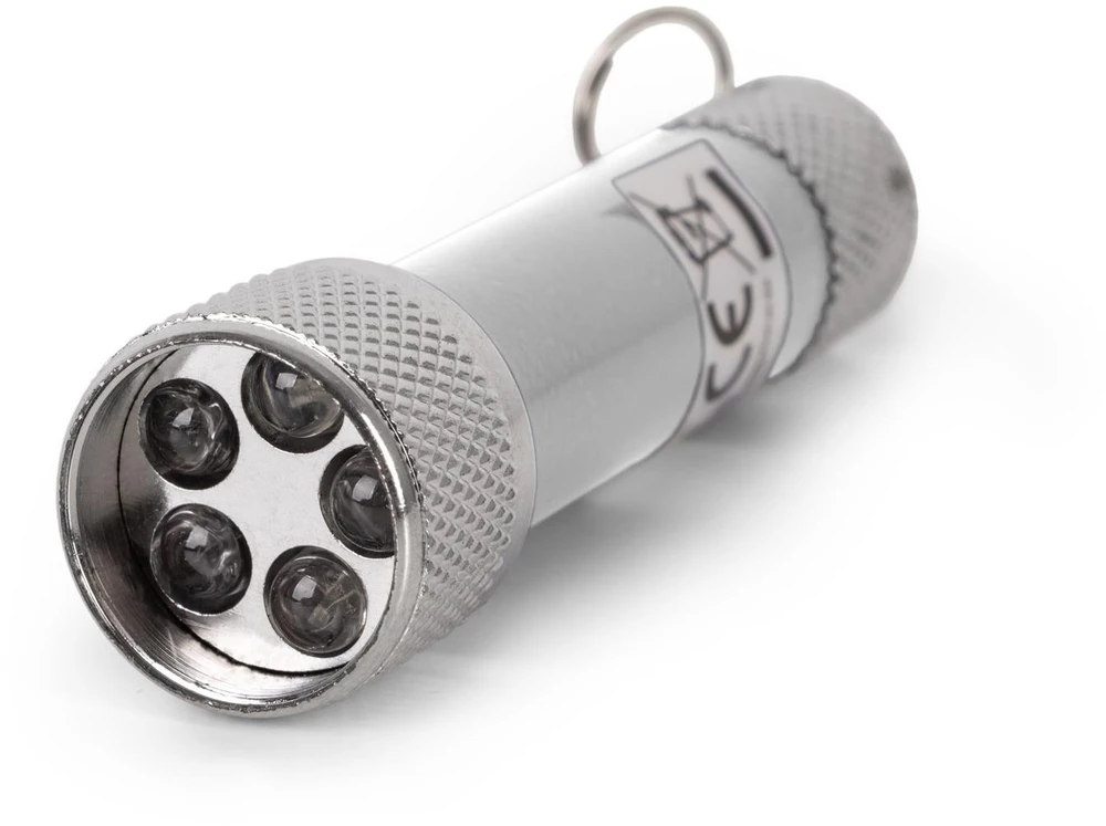 Žibintuvėlis ENTAC Entac EFL-5LED-KC-S latarka sidabrinė Žibintuvėlis Pakabutis LED