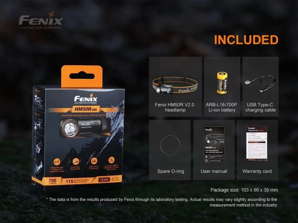LED žibintuvėlis-galvos žibintas Fenix HM50R V2.0
