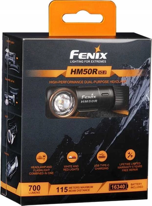 LED žibintuvėlis-galvos lempa Fenix ​​HM50R V2.0