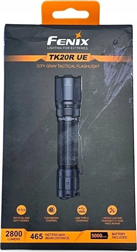Žibintuvėlis Fenix TK20R UE - latarka, 2800 lm, pilka