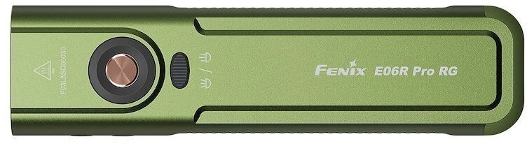 LED žibintuvėlis Fenix E06R Pro RG, alyvuogių spalvos