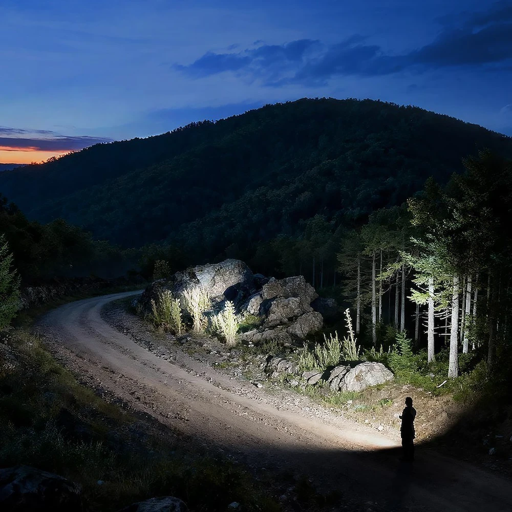 LED žibintuvėlis Fenix E06R Pro RG oranžinis