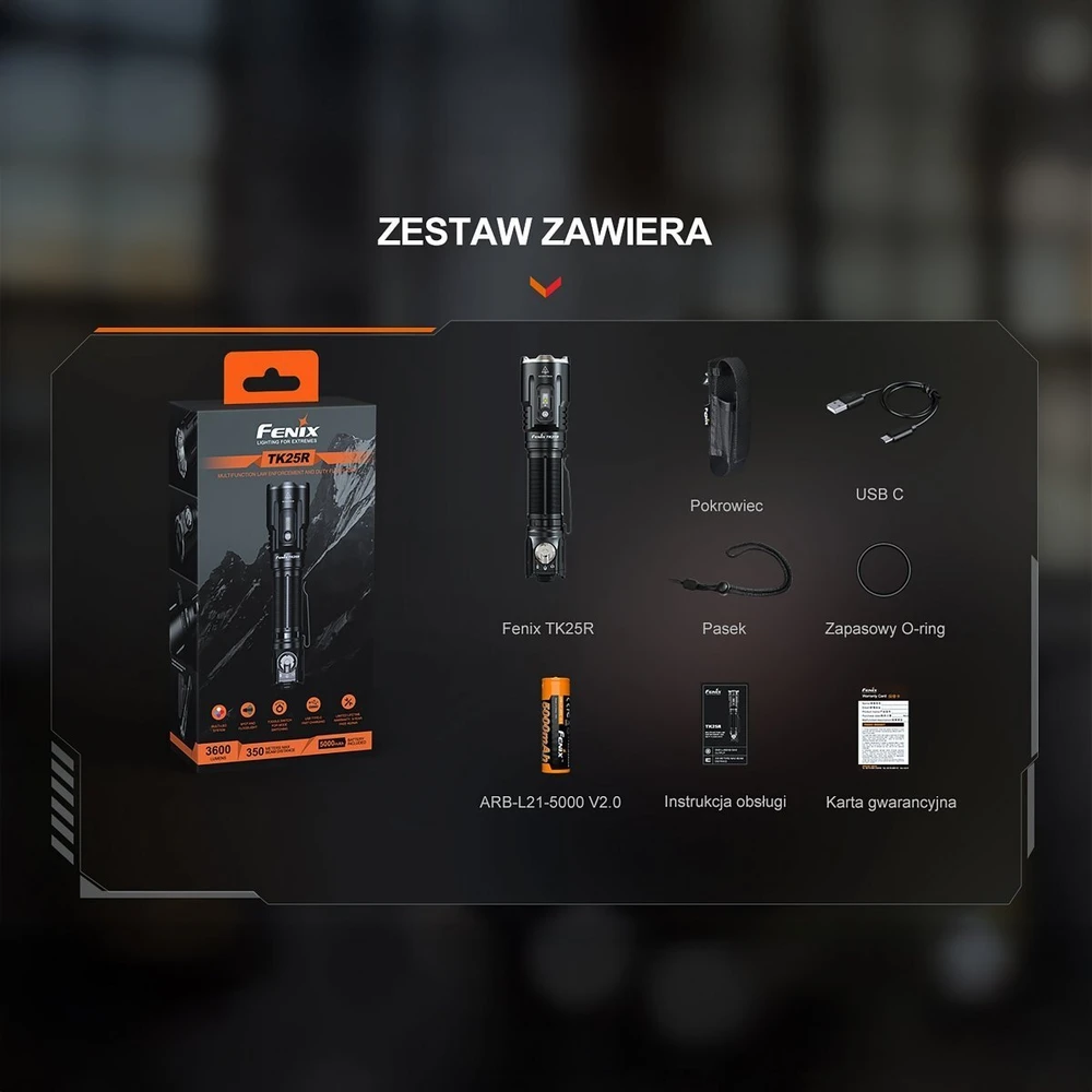 Fenix TK25R LED žibintuvėlis