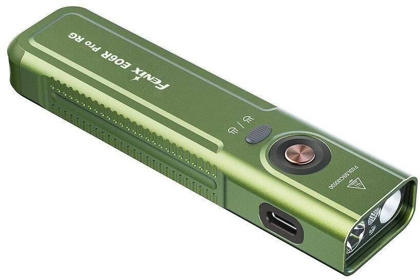 LED žibintuvėlis Fenix E06R Pro RG, alyvuogių spalvos