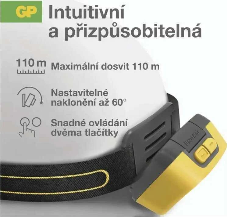 GP Baterija GP priekinis žibintas 375 liumenų CHW54 3X AAA
