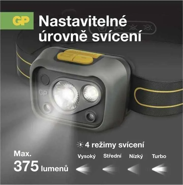 GP Baterija GP priekinis žibintas 375 liumenų CHW54 3X AAA