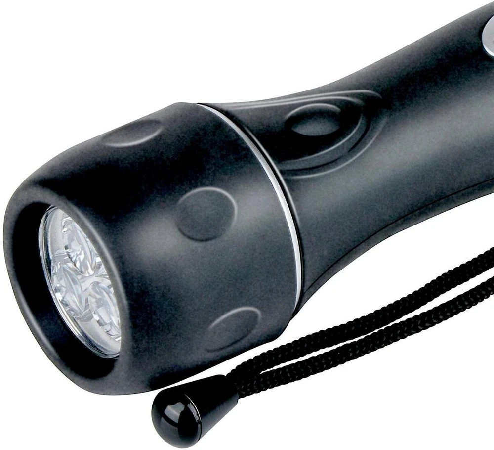 LED rankinė žibintuvėlė GRUNDIG 3 LED 16 cm, maitinama 2 AA baterijomis