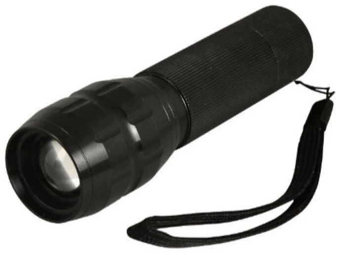 Aliumininis LED žibintuvėlis, 3 vatai, juodas, 3 švietimo režimai, 4002711, Heitech