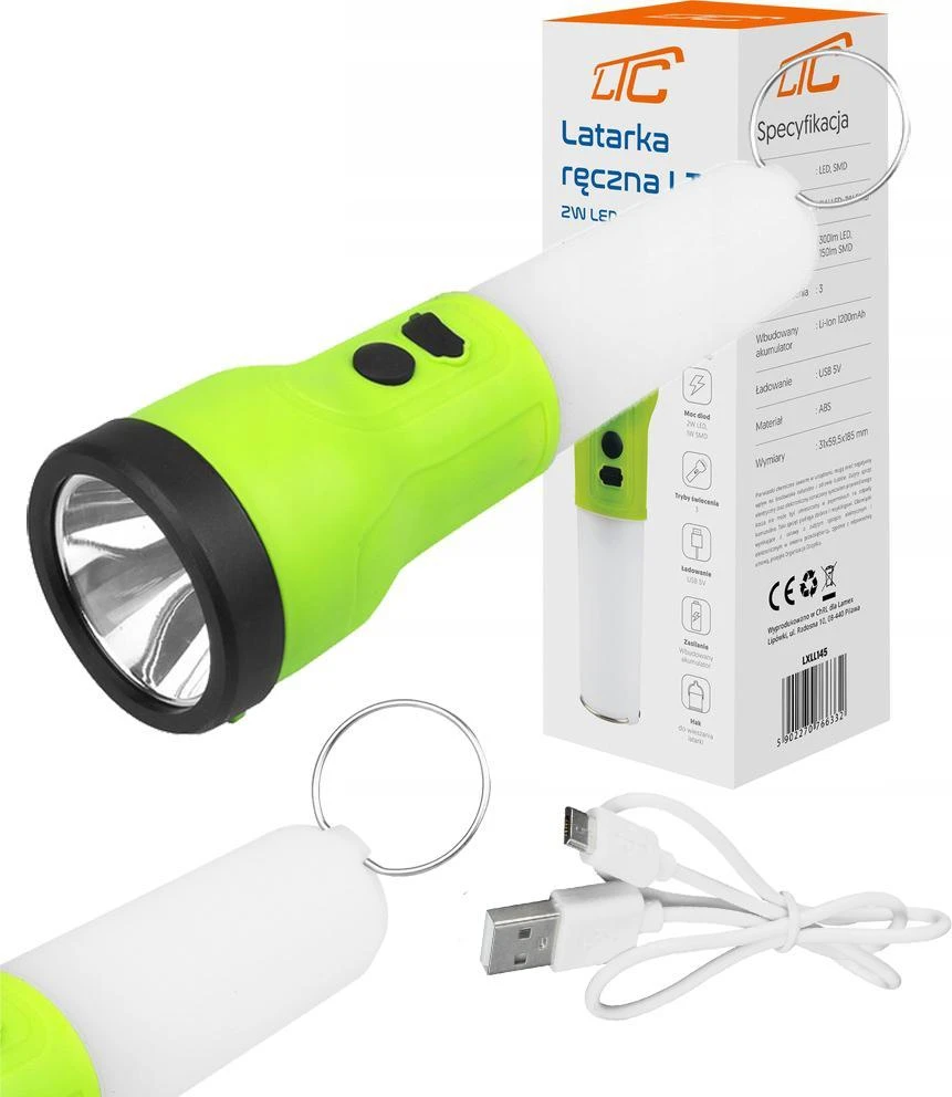 Ltc Ll145 Led ir Smd darbo žibintuvėlis, 300/150 lm, 1200 Mah, Usb