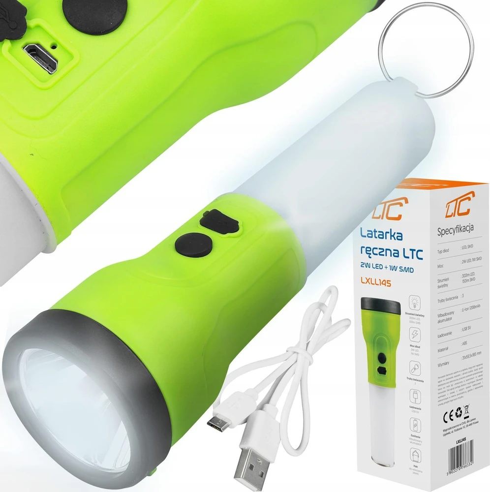 Ltc Ll145 Led ir Smd darbo žibintuvėlis, 300/150 lm, 1200 Mah, Usb