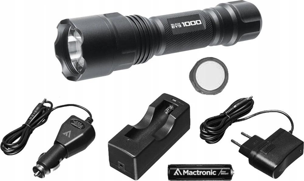 Mactronic 1000lm įkraunamas žibintuvėlis Juodas Eye 1000 THH0049