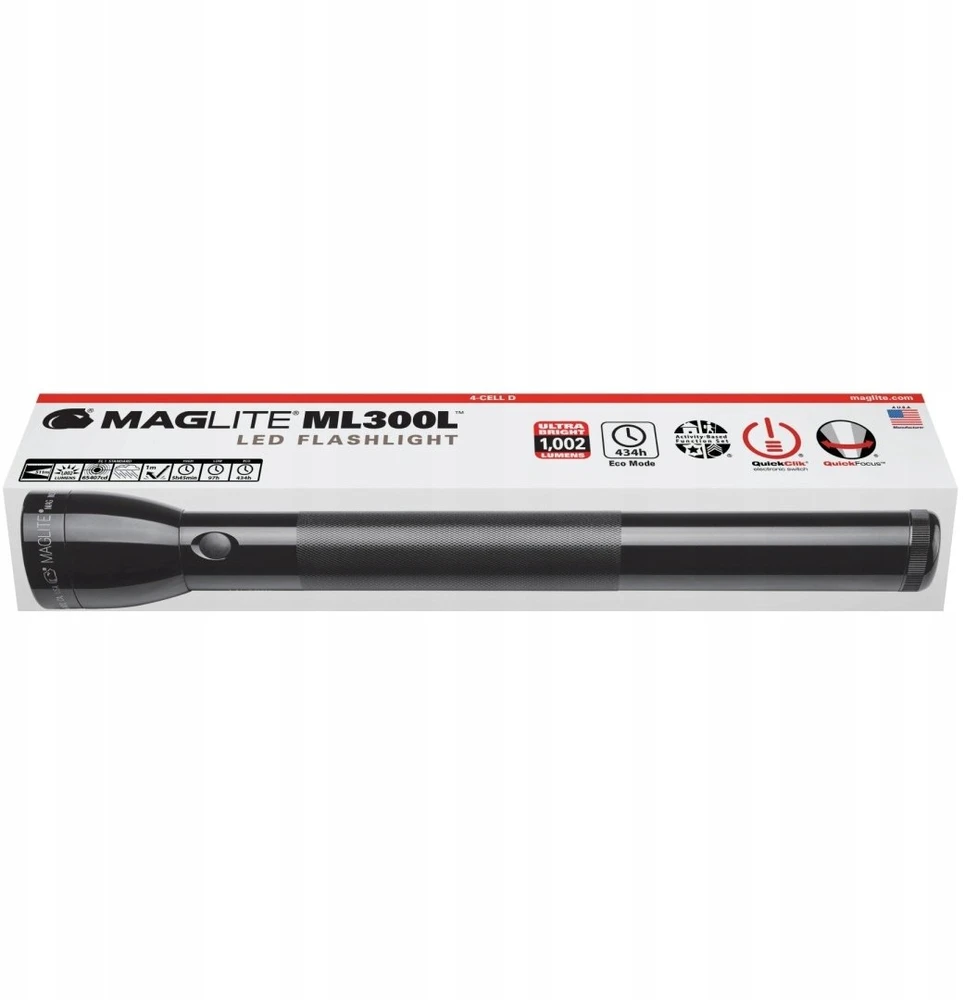 Žibintuvėlis Maglite ML300L LED 4D juoda (150-000-647)