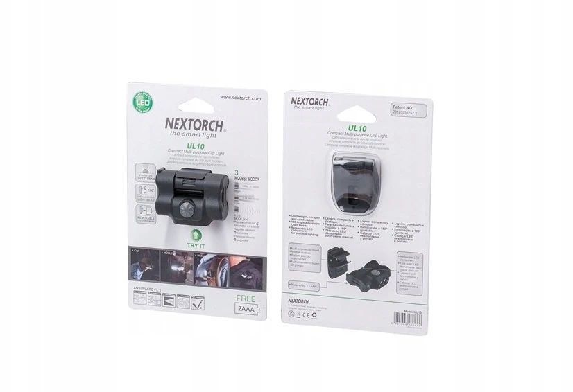 Žibintuvėlis NEXTORCH Žibintuvėlis czołowa su klipsem 65lm 2xAAA