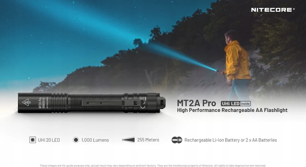 Nitecore MT2A, 345lm, 2x AA
