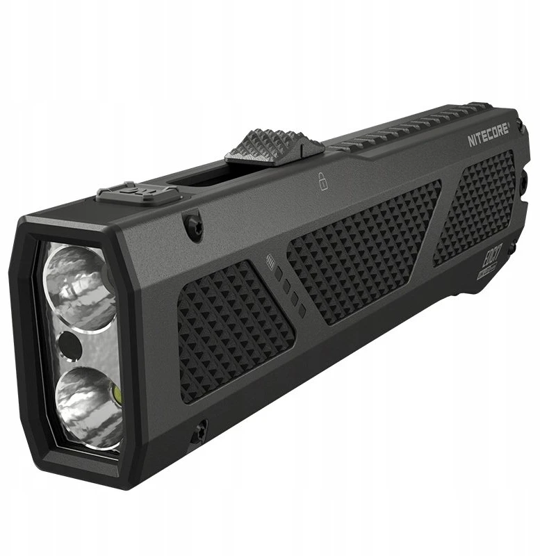 Nitecore EDC17 žibintuvėlis – 1 500 liumenų balta šviesa, UV ir žalias lazeris, įkraunamas per USB-C, nerūdijantis plienas, atsparus vandeniui (IPX7), kompaktiškas dizainas
