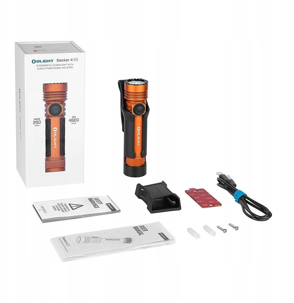 OLIGHT Kišeninis žibintuvėlis Seeker 4 Pro Oranžinis