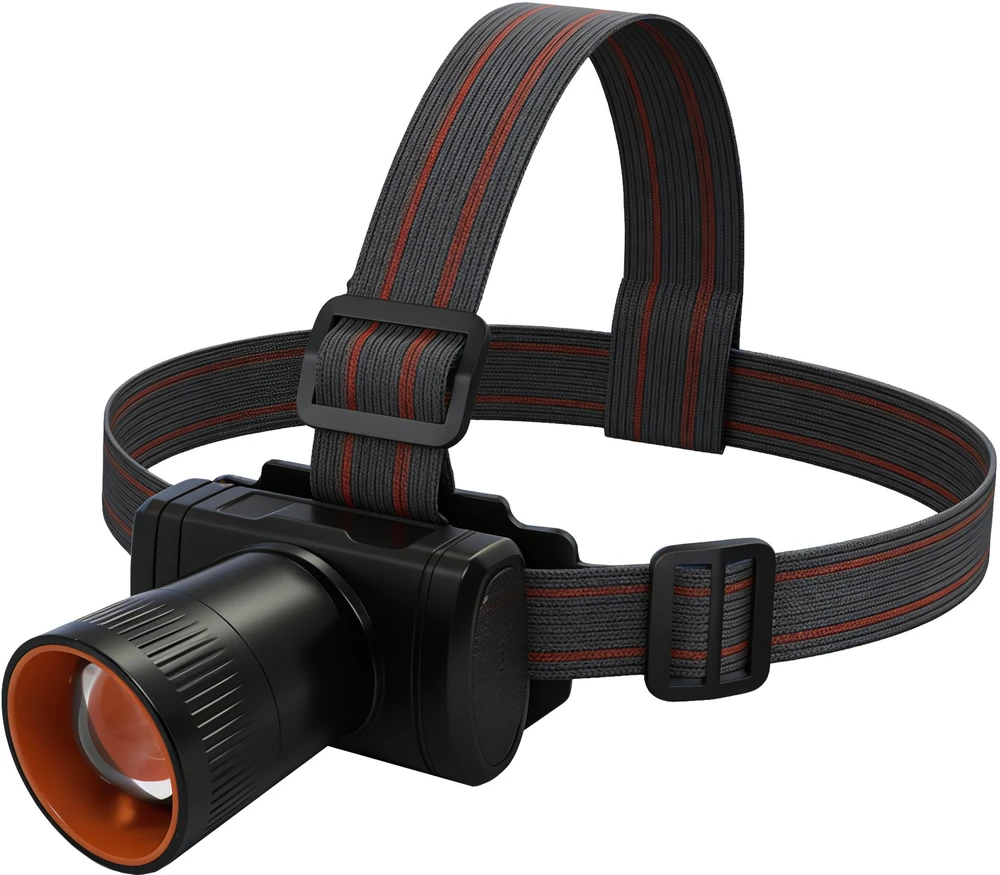 Orno Žibintuvėlis, LED priekinis žibintas 3W, 300lm, 1200mAh, judanti galvutė, priartinimas