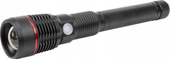 PNI Adventure F450 aliumininis žibintuvėlis su fokusavimo ir BOOST funkcija, 20 W LED, 1500 lm iki 450 m, išorinė baterija su USB išvestimi, micro USB įkrovimas, 4400 mAh baterija komplekte, veikia 10 valandų nepertraukiamai