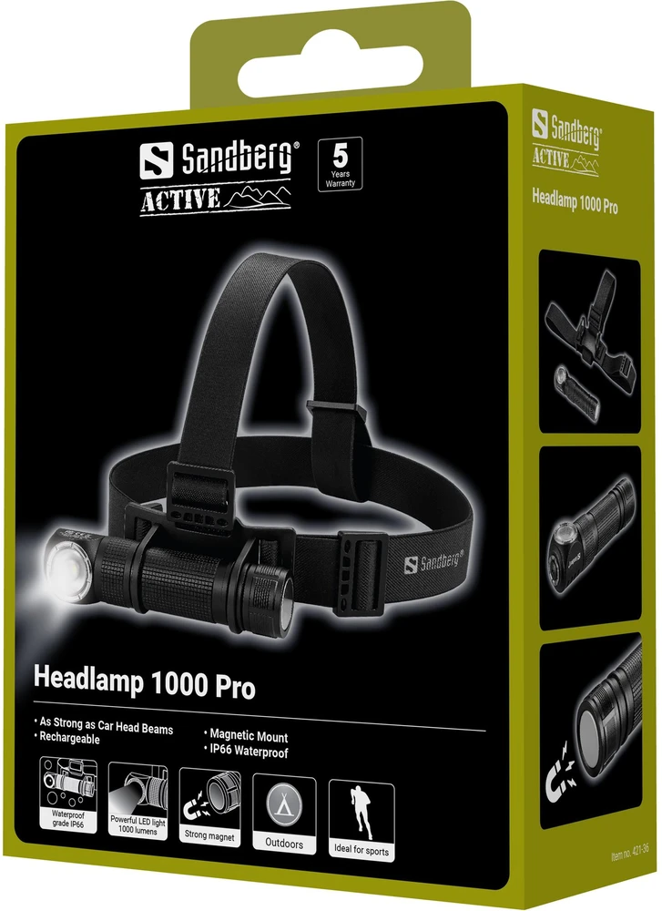 Sandberg 421-36 Priekinis žibintas 1000 Pro