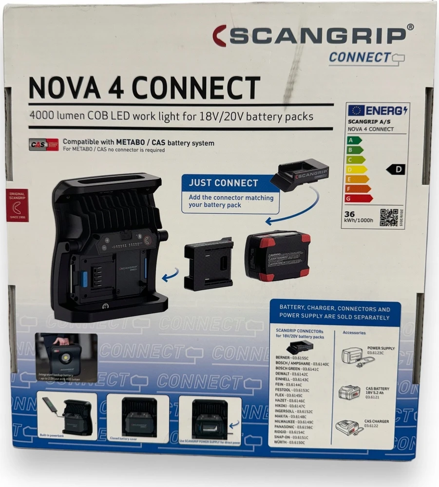 Darbo lempa Scangrip NOVA 4 CONNECT, 4000lm, IP65