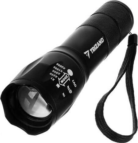 Trizand T6 Taktinis LED žibintuvėlis įkraunamas USB