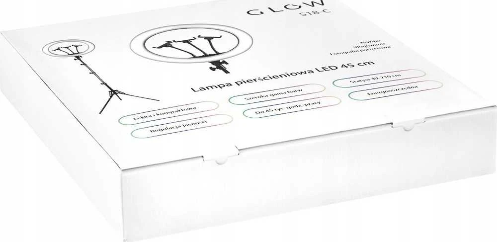 Activeshop Kosmetologinė LED lempa makiažui su stovu GLOW RING LIGHT 18" 45W
