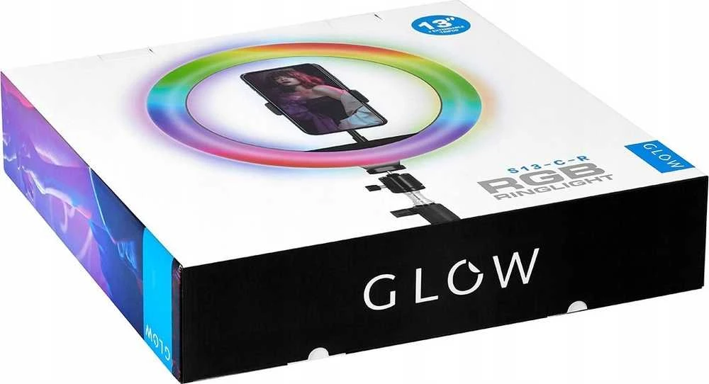 LED lempa makiažui su stovu GLOW RING RGB LIGHT 13" 10W
