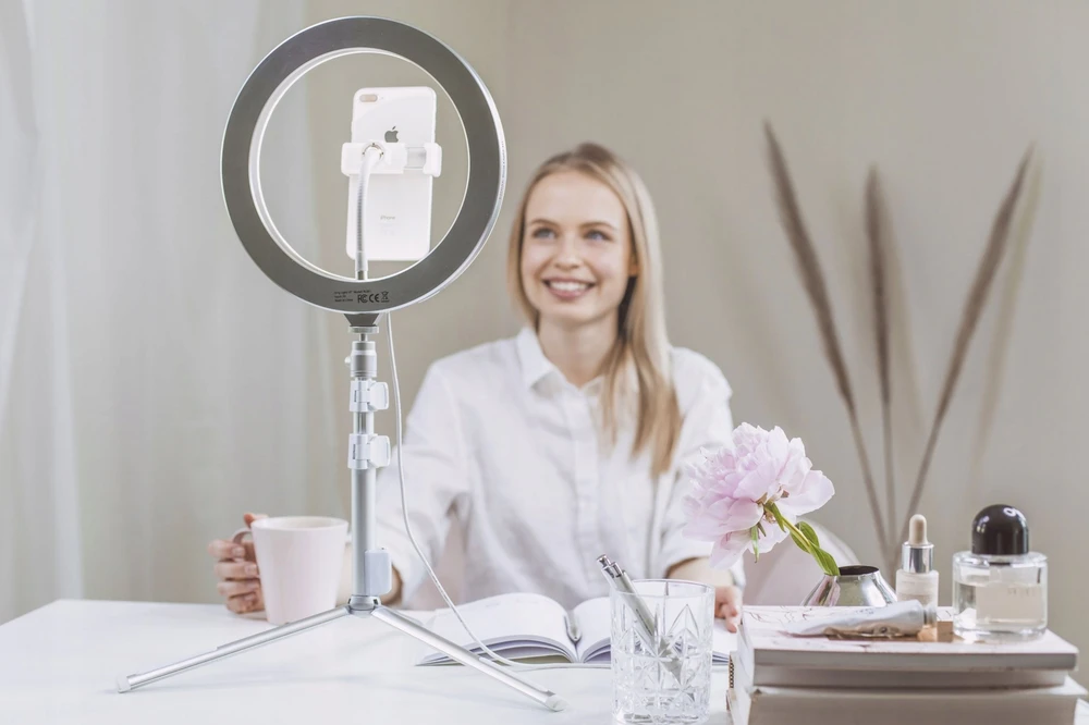 Žiedinė lempa Kodak Led Ring 10'' RL001 + Statyw